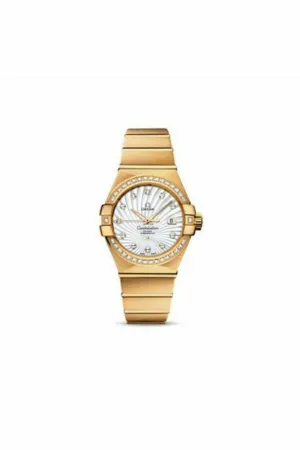 omega constellation 18kt yellow gold 31mm ladies watch