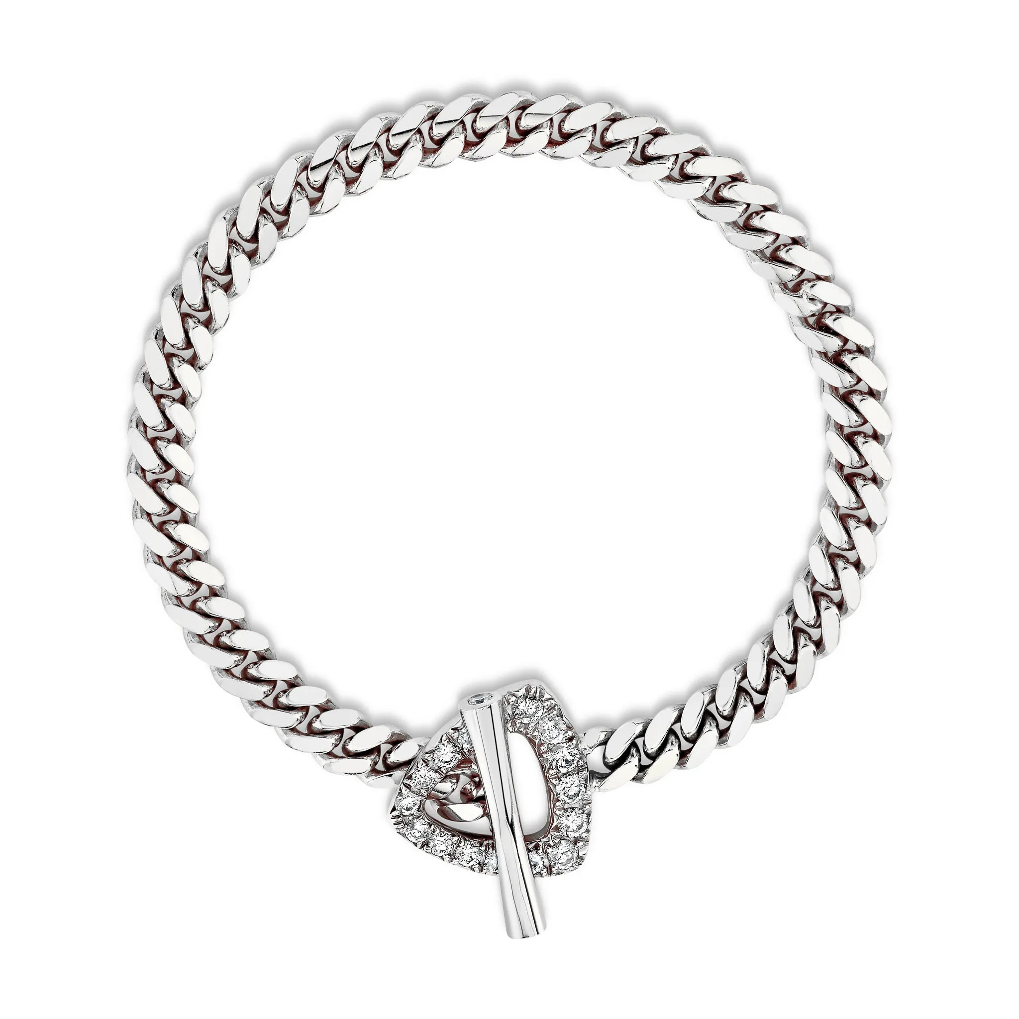 Pavé Diamond Trillion Toggle Bracelet