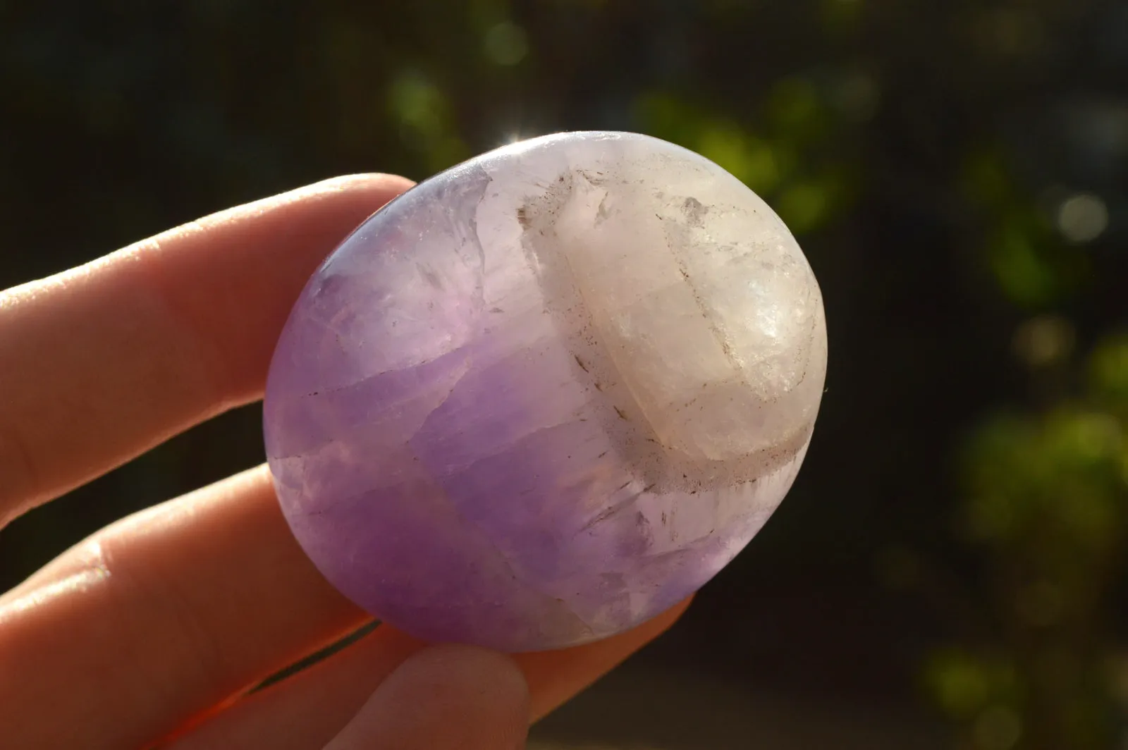 Polished Rare Gemmy Amethyst Galet - Palm Stones x 24 From Madagascar