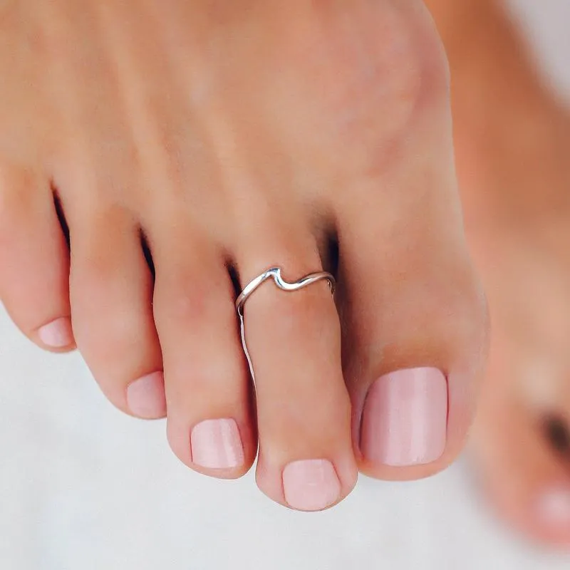 Pura Vida Wave Toe Ring