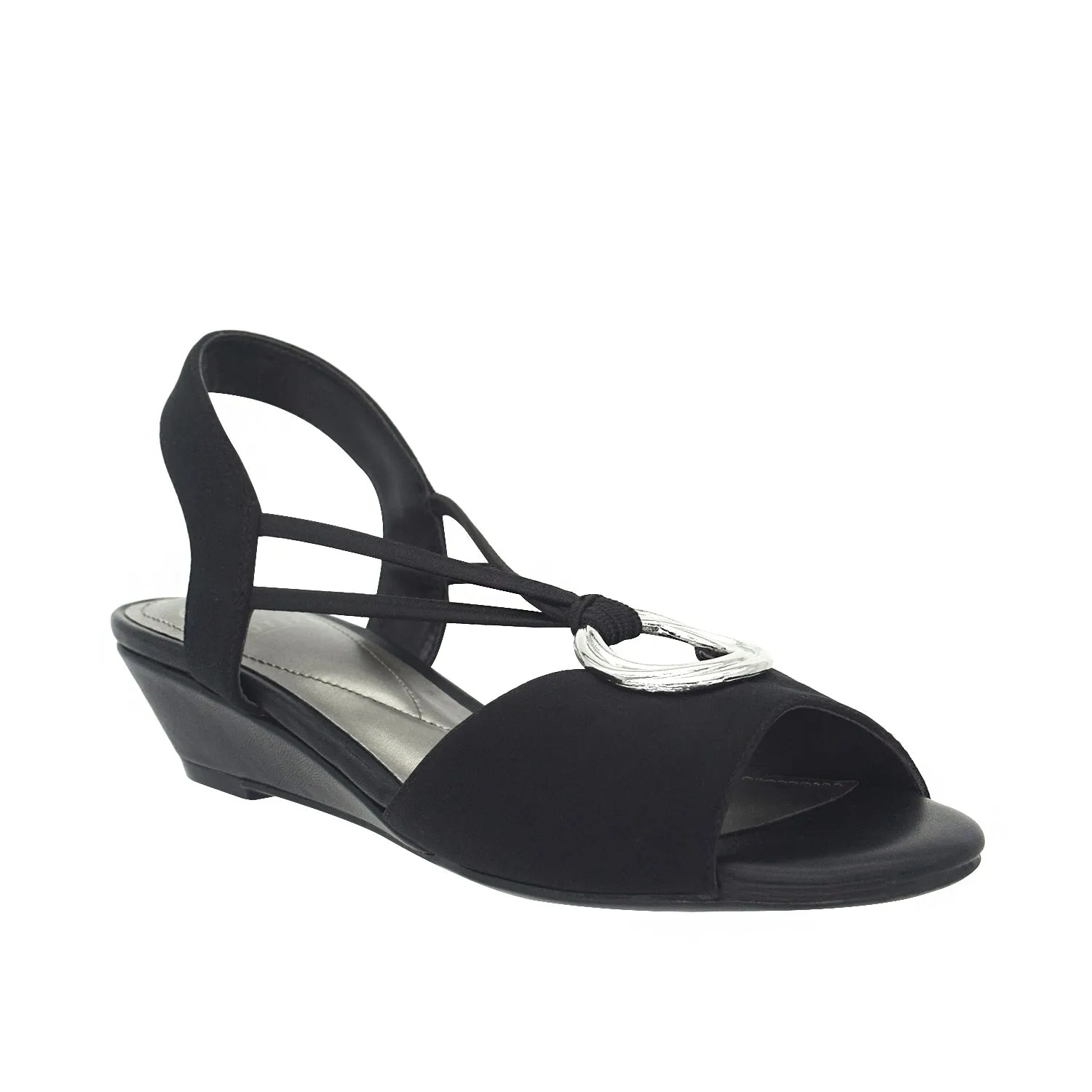 Raizel Ornamented Stretch Sandal with Memory Foam