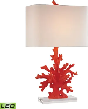 Red Coral Led Table Lamp In Red