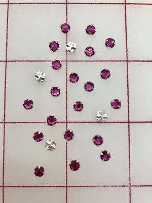 Rhinestones - 16SS Swarovski Rose Montees Fuchsia