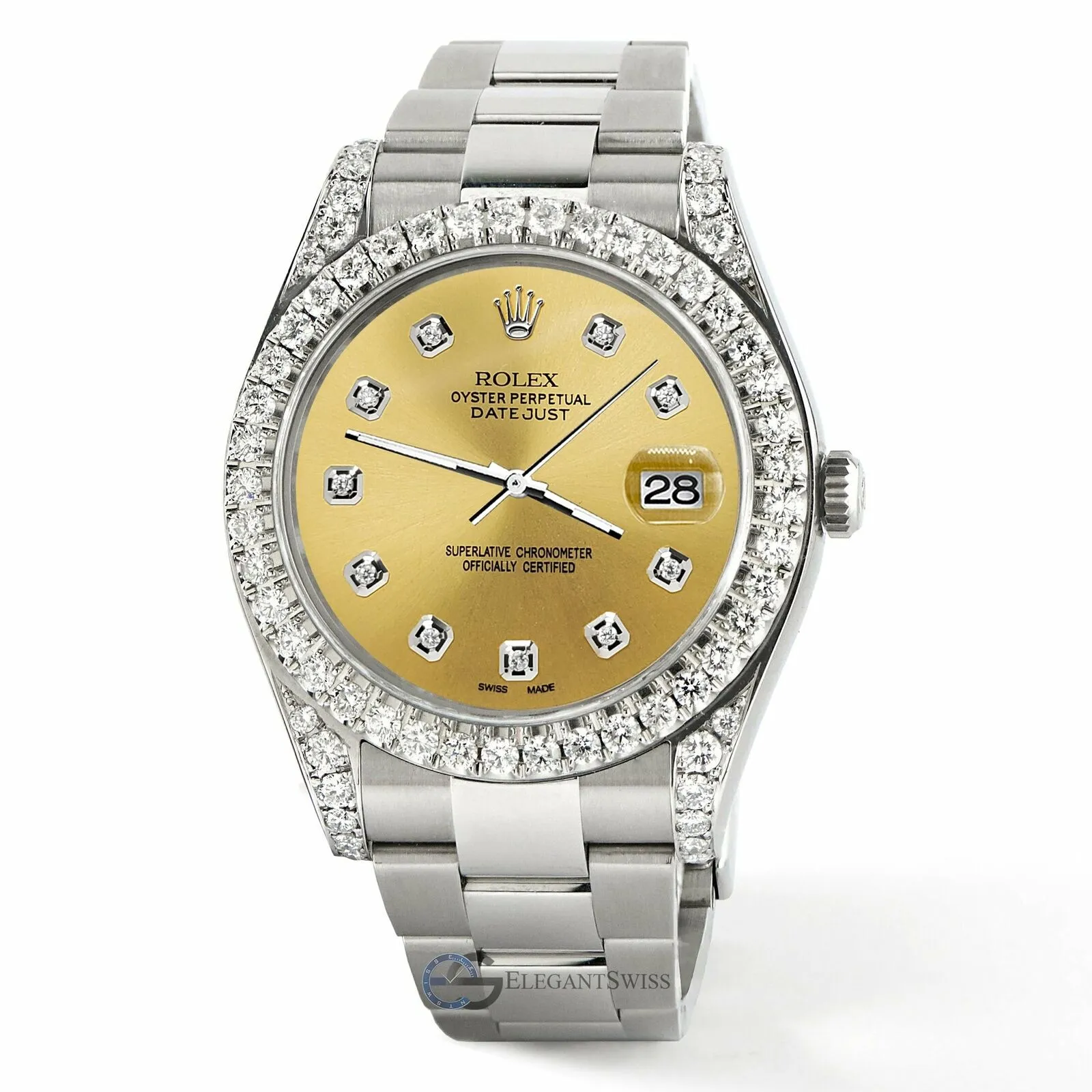 Rolex Datejust 41 126300 4.4CT Diamond Bezel/Lugs/Champagne Dial,  TFJ-142508752