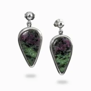 Ruby Zoisite Drop Earrings