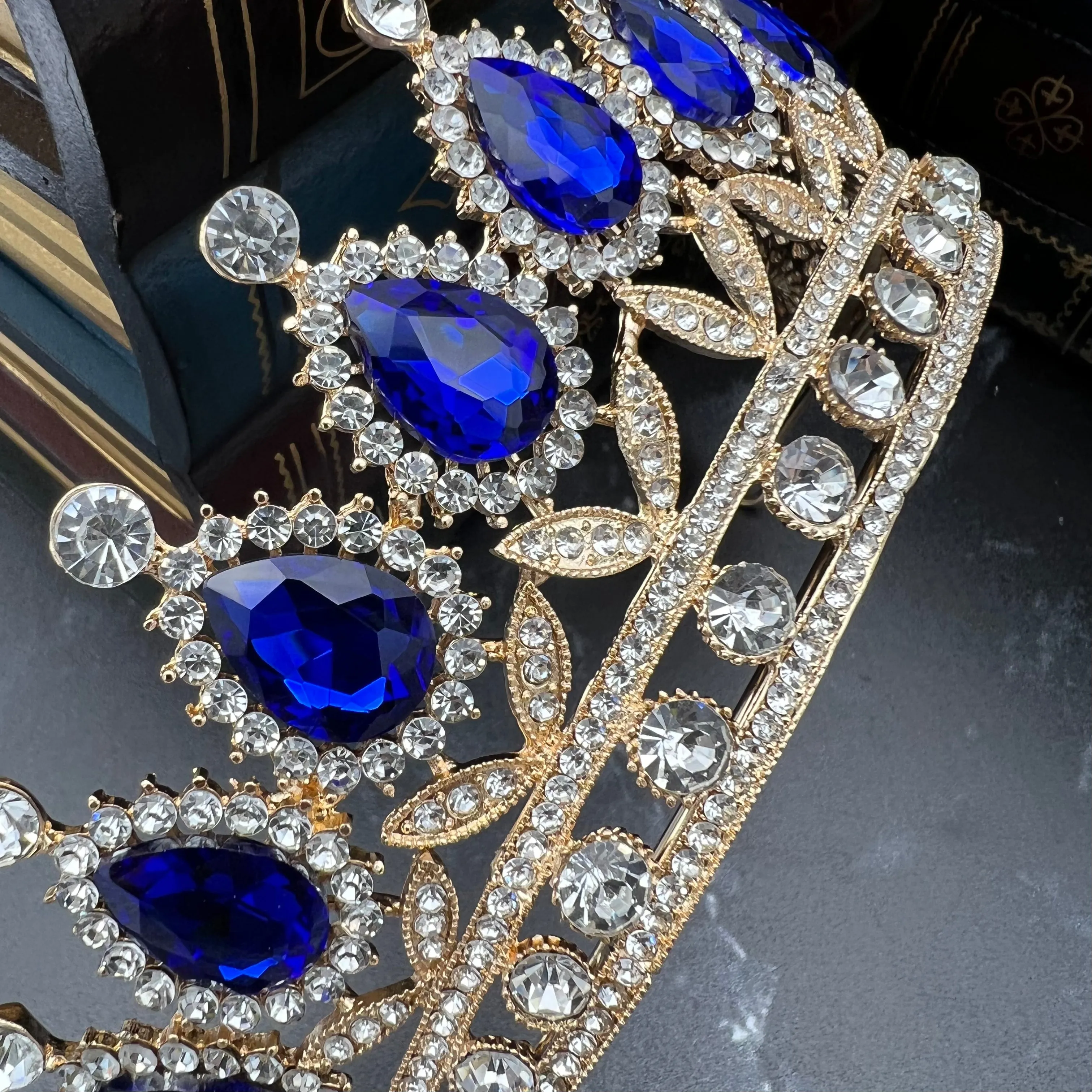 Saya's Tiara in Blue & Gold