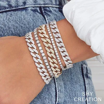 Shy Creation 2.02ctw Diamond Tennis Bracelet