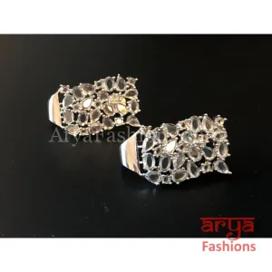 Silver CZ Designer Studs