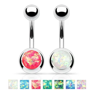 Single Gem Opal Gleam Classique Belly Bars