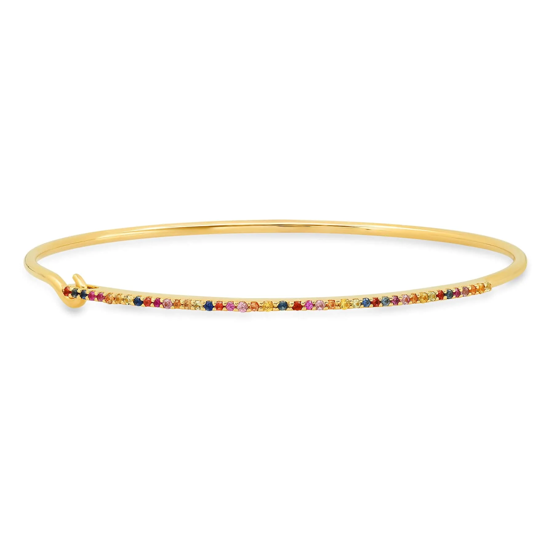 SINGLE ROW HOOK BRACELET, RAINBOW