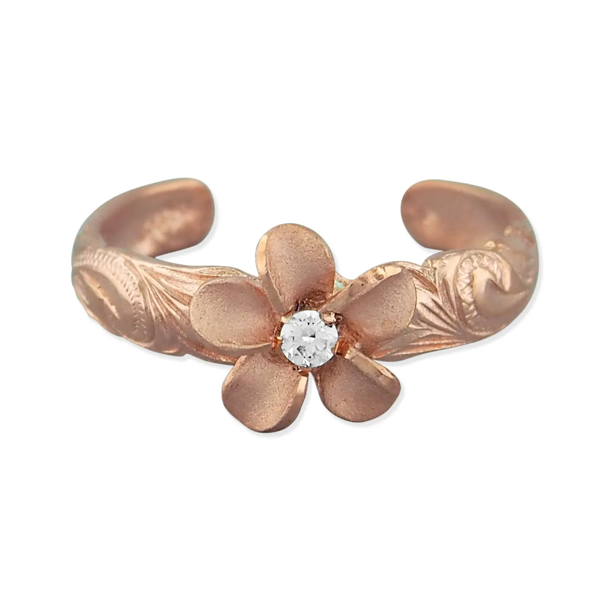 Sterling Silver Plumeria Toe Ring