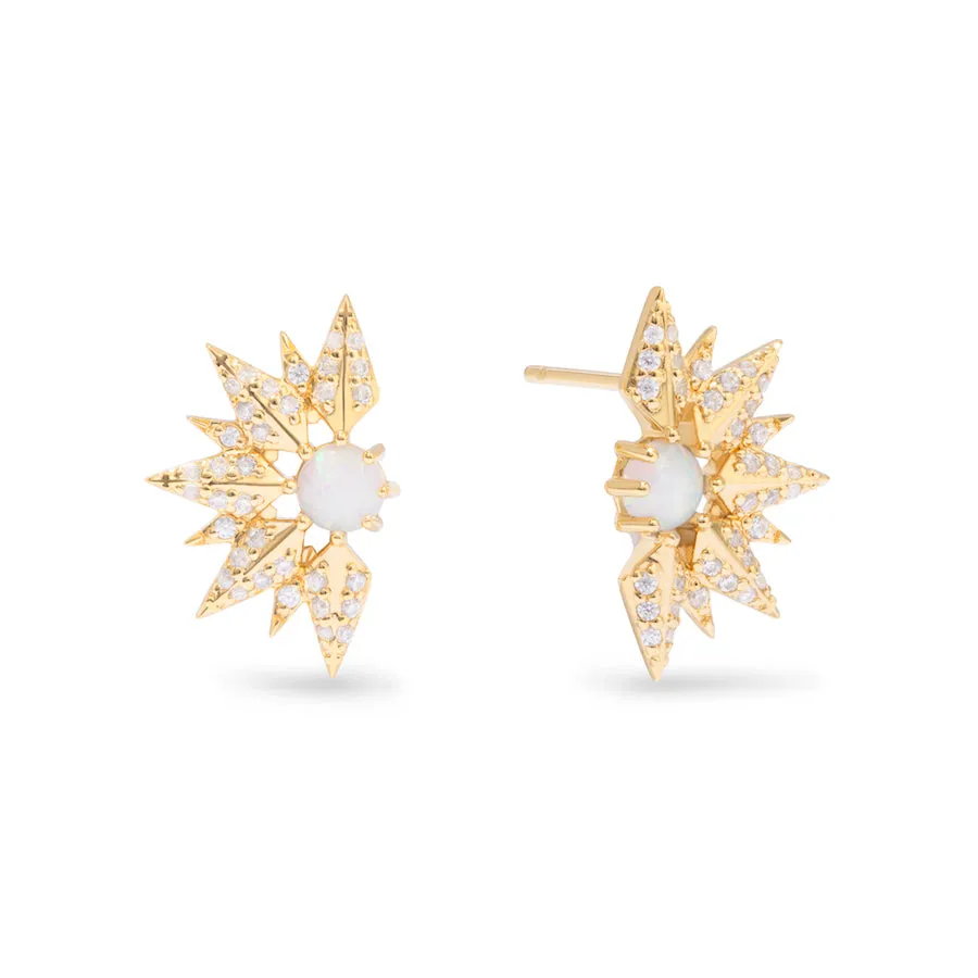 Sunseeker Horizon 14K Gold Vermeil Stud Earrings