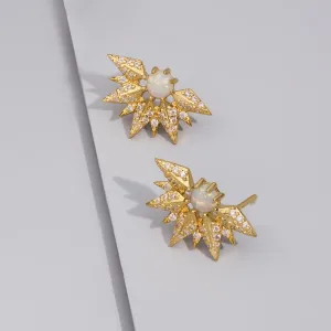 Sunseeker Horizon 14K Gold Vermeil Stud Earrings