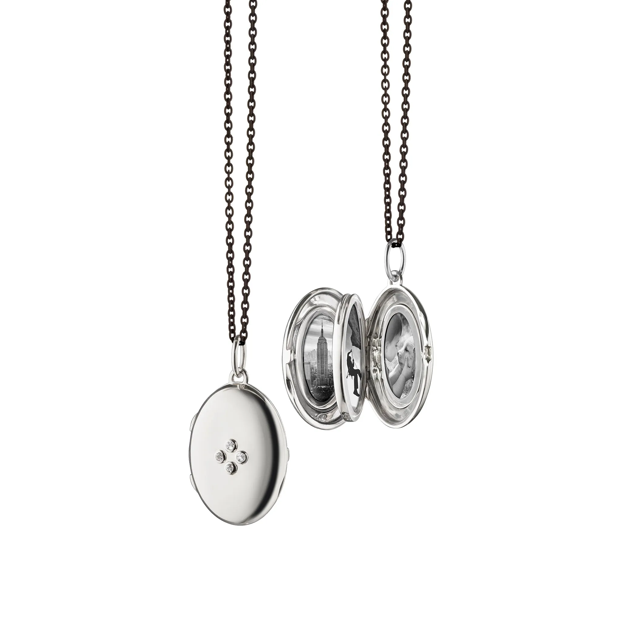 The Four Image "Midi" Locket Charm with Sapphires