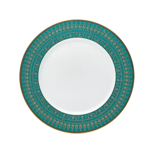 Tiara Peacock Blue & Gold Dessert Plate