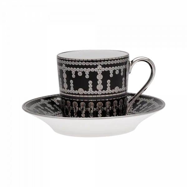 Tiara Platinum Coffee Cup And Saucer