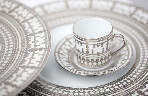 Tiara Platinum Coffee Cup And Saucer