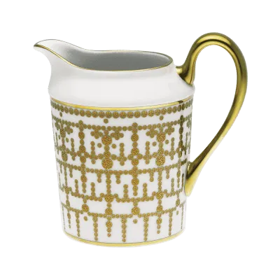 Tiara White & Gold Creamer