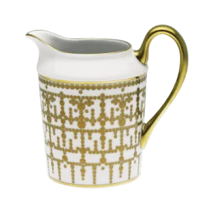 Tiara White & Gold Creamer