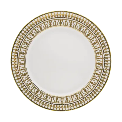 Tiara White & Gold Flat Dish