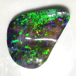 Very Bright Green and Blue solid boulder opal