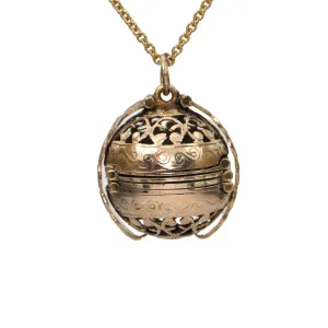 Vintage 14K Gold Orb Locket C.1930's