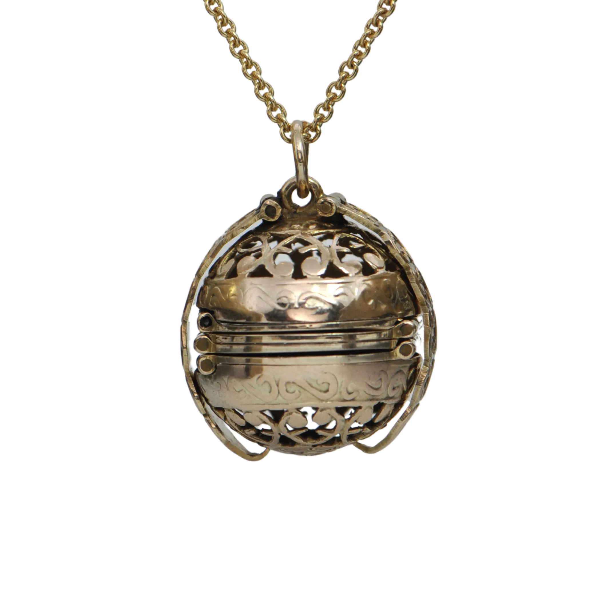 Vintage 14K Gold Orb Locket C.1930's